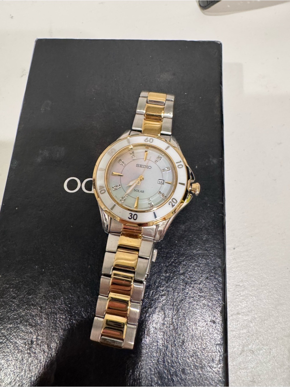 Seiko Two-Tone Gold & Silver Solar Watch